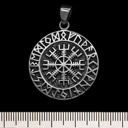 Кулон Aegishjalmur (шлем ужаса, медальон) (серебро, 925 проба)