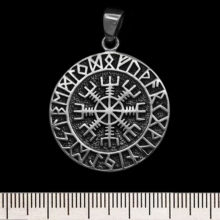 Кулон Aegishjalmur (шлем ужаса, медальон) (серебро, 925 проба)