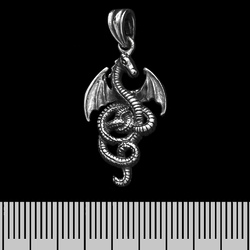 Кулон Крылатый дракон (маленький) (серебро, 925 проба)