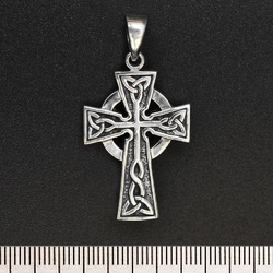 Кулон Кельтский крест с Трикветрами (серебро, 925 проба)