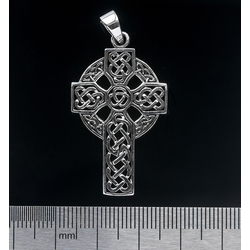 Кулон Кельтский крест (прозрачный узор) (серебро, 925 проба)