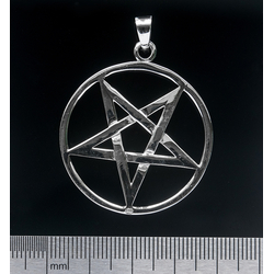 Кулон Пентаграмма перевернутая (большой) (серебро, 925 проба)