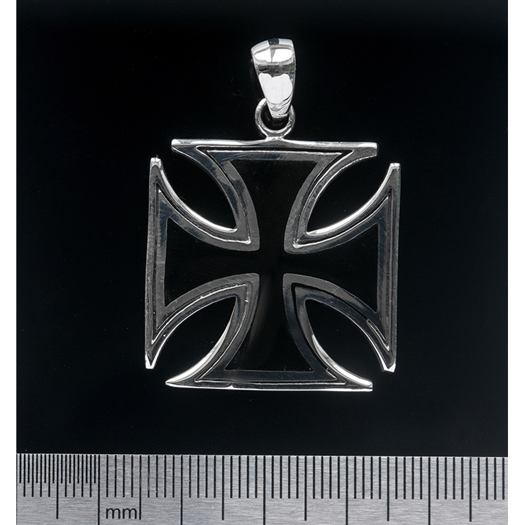 Кулон Тамплиерский крест черный (серебро, 925 проба) Кулон Тамплиерский крест черный (серебро, 925 проба)