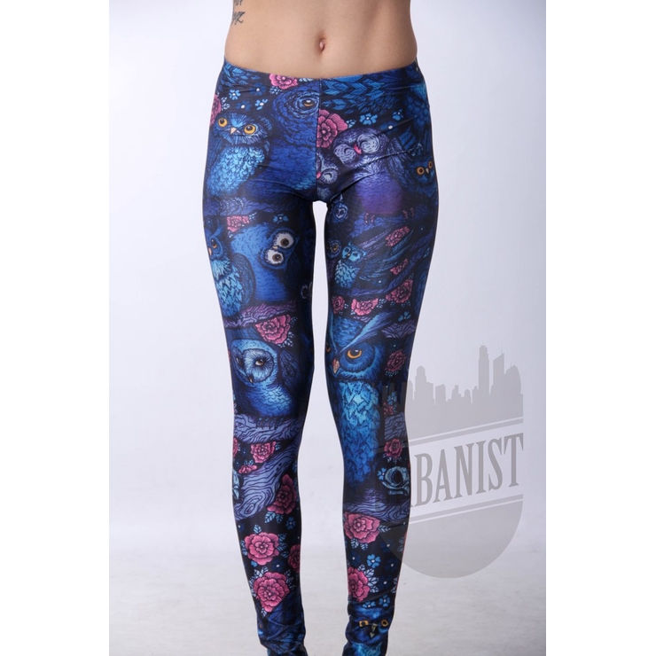 Легінси "Сови з квітами" (матеріал: поліестер/спандекс) Легінси "Сови з квітами" (матеріал: поліестер/спандекс)