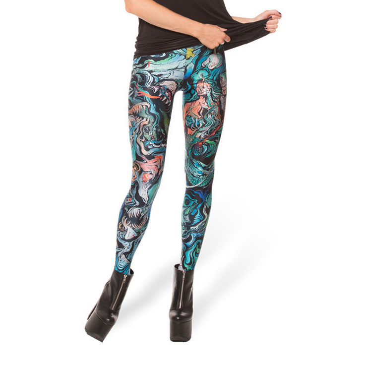 Легінси "Морская абстракция" матеріал: поліестер/спандекс)