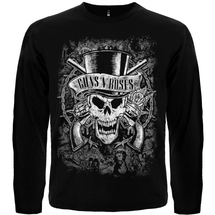 Футболка с длинным рукавом Guns’n’Roses (skull) Футболка с длинным рукавом Guns’n’Roses (skull)