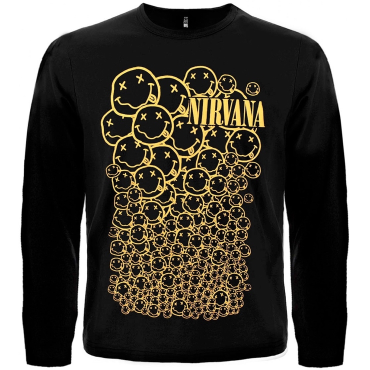 Футболка с длинным рукавом Nirvana (смайлы) Футболка с длинным рукавом Nirvana (смайлы)