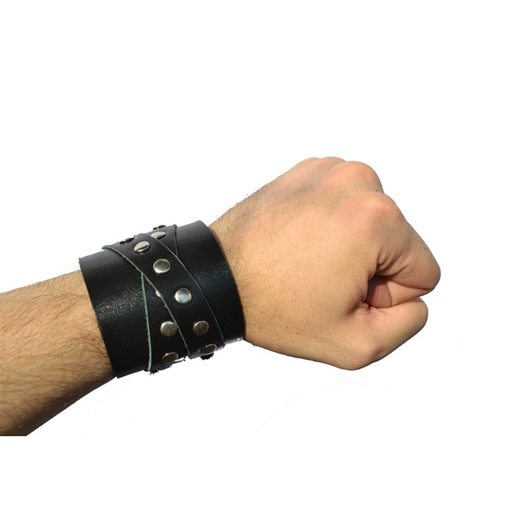 Напульсник на 2 ремінця хрест з хольнітенами №58