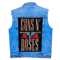 Нашивка наспинная Guns N` Roses (револьверы и розы)