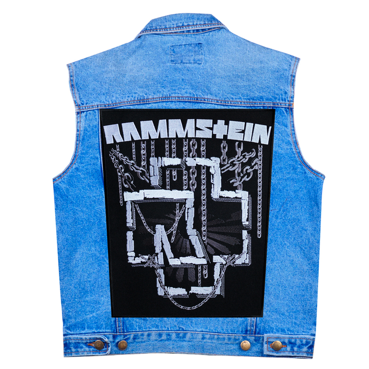 Нашивка наспинна Rammstein (logo with chains) Нашивка наспинна Rammstein (logo with chains)