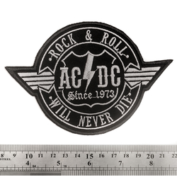 Нашивка AC/DC "Rock & Roll Will Never Die"