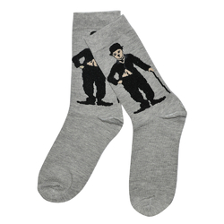 Шкарпетки Чарлі Чаплін (сірі)  р.36-44 (tr)