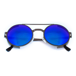 Очки солнцезащитные (SG-017) синий хамелеон, утолщенная оправа цвет графит матовый