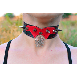 Шкіряний чокер (ar-007) з кулоном Ловець снів 