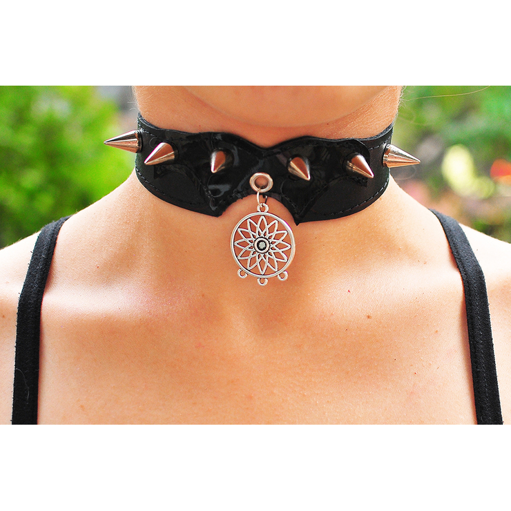 Шкіряний чокер (ar-008) з кулоном Ловець снів Шкіряний чокер (ar-008) з кулоном Ловець снів