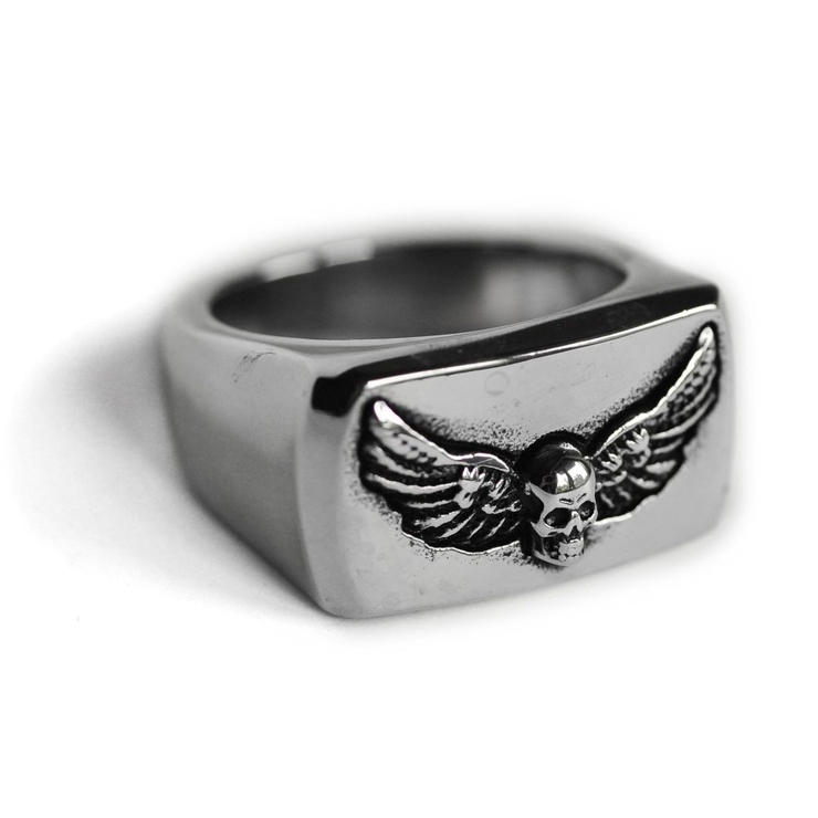 Перстень Череп з крилами (rng-078)