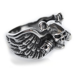 Перстень Череп з крилами (rng-044)