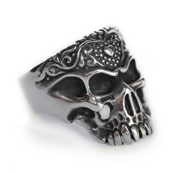 Перстень Череп з серцем на лбу (rng-046)