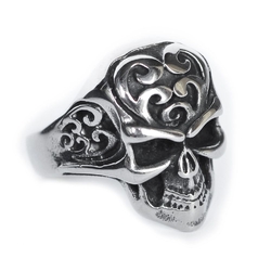 Перстень Череп з візерунком 2 (rng-058)