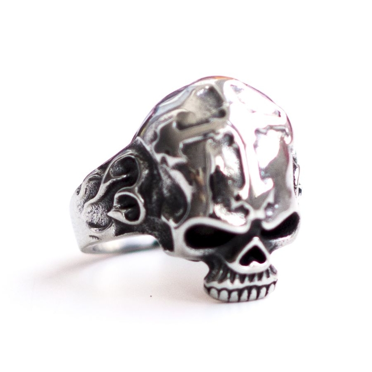 Перстень Череп з хрестом (rng-006) Перстень Череп з хрестом (rng-006)