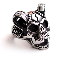 Перстень Череп з рогами (rng-002)