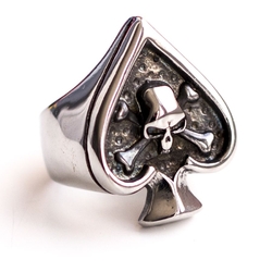 Перстень Масть пики з черепом (rng-018)