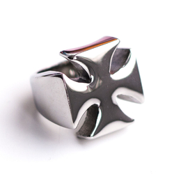 Перстень Тамплієрський хрест чистий (великий) (rng-021)