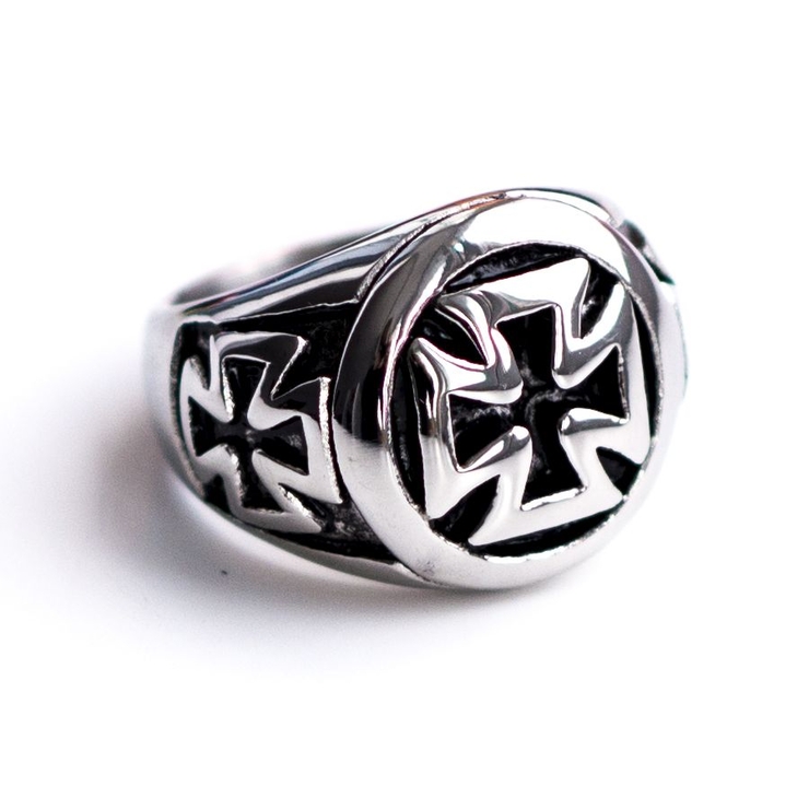 Перстень Тамплієрський хрест в колі (rng-024) Перстень Тамплієрський хрест в колі (rng-024)