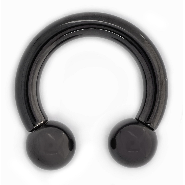 Підкова Хард (хірургічна сталь, колір чорний) (hcir-005)