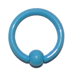 Кольцо (хир.сталь, голубое)
