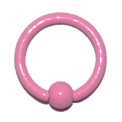 Кольцо (хир.сталь, розовое)