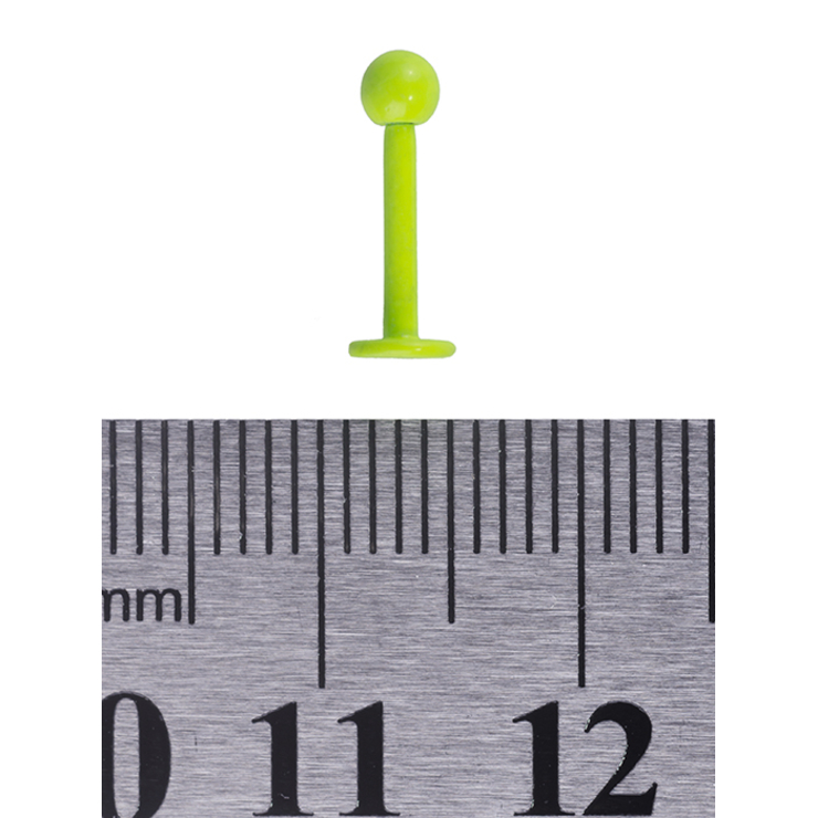 Лабрет (хир.сталь, цвет салатовый) (l-016) Лабрет (хир.сталь, цвет салатовый) (l-016)