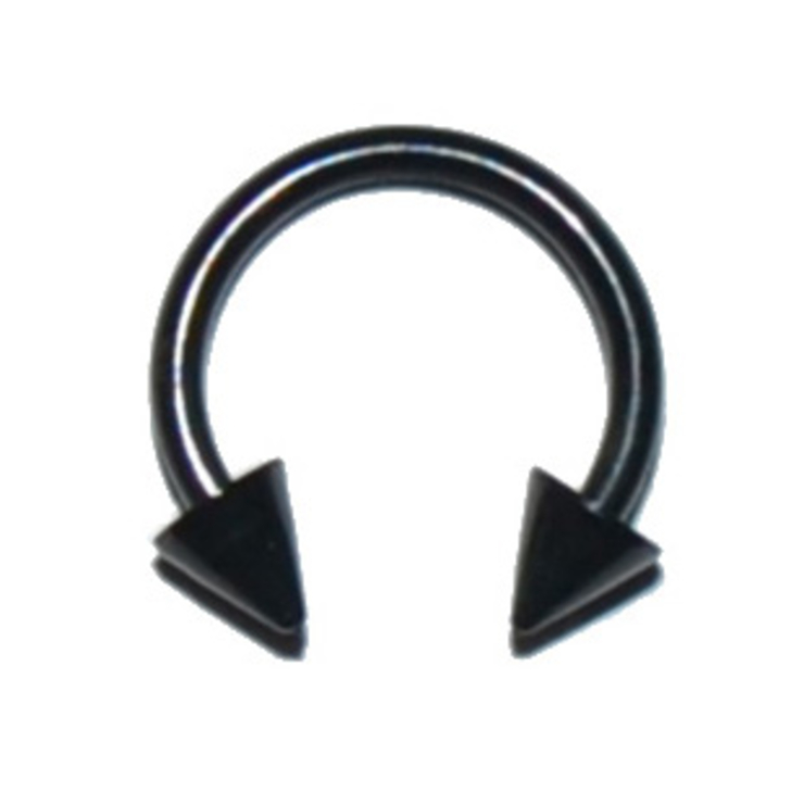 Підкова (хір.сталь, чорний, шип) (cir-043)