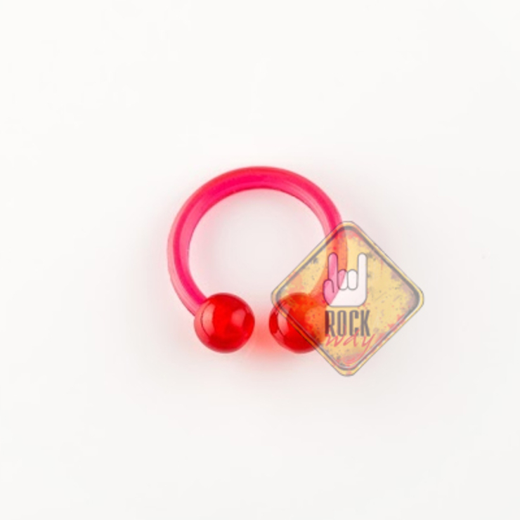 Підкова (акрил, колір прозорий червоний) (cir-035) Підкова (акрил, колір прозорий червоний) (cir-035)