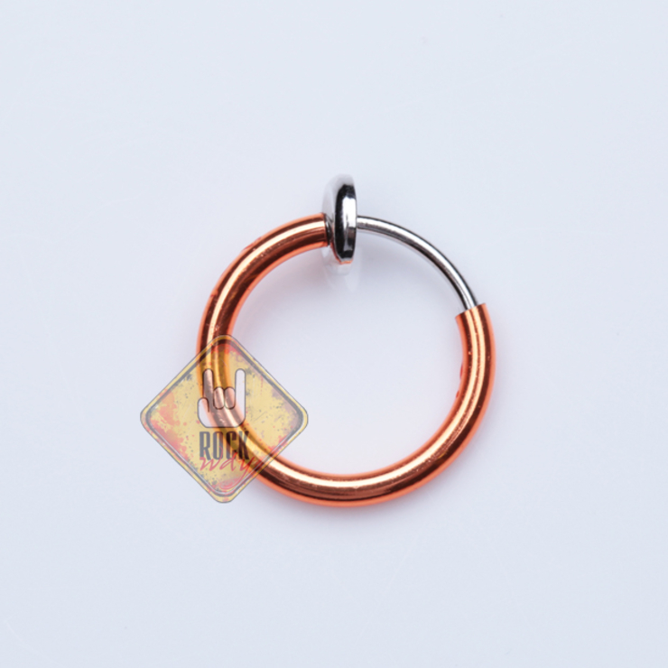 Сережка-обманка (без прокола (хір.сталь, колір помаранчевий) (ea-013) Сережка-обманка (без прокола (хір.сталь, колір помаранчевий) (ea-013)