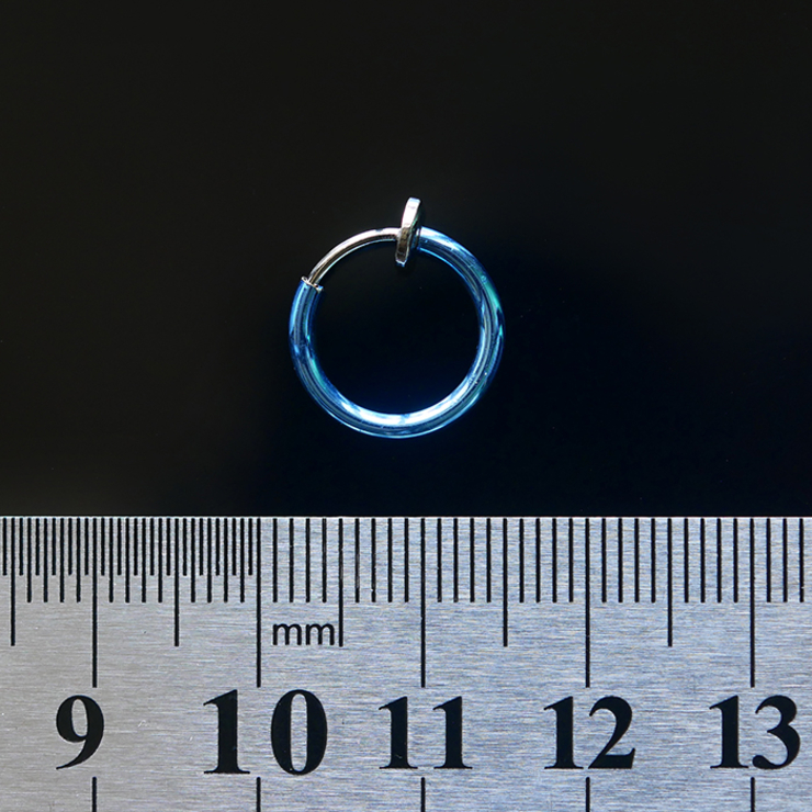 Серьга-обманка (без прокола (хир.сталь, цвет бирюзовый) (ea-035)