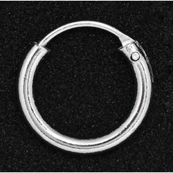 Серьга, кольцо (хирургическая сталь, цвет стальной, 12 мм) (ea-62)