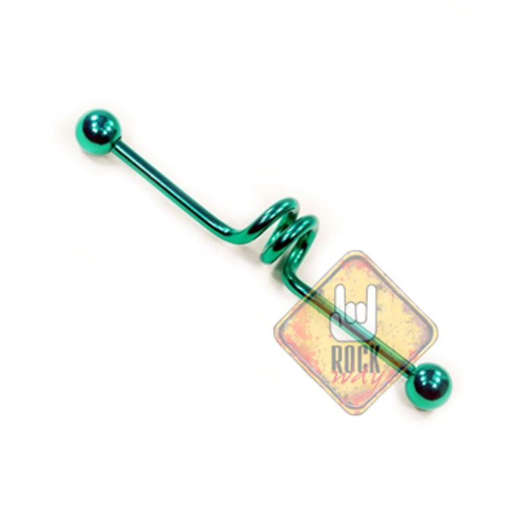 Штанга (хір.сталь, індастріал, колір зелений) Штанга (хір.сталь, індастріал, колір зелений)