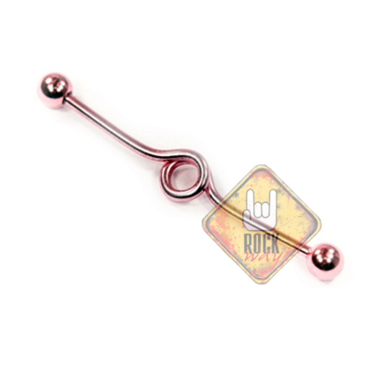 Штанга (хир.сталь, индастриал, цвет розовый)