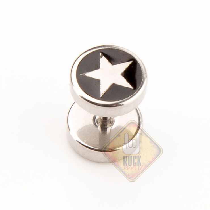 Тоннель-обманка, хир.сталь, (цвет стальной, рисунок звезда) Тоннель-обманка, хир.сталь, (цвет стальной, рисунок звезда)