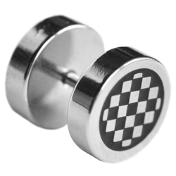 Тоннель-обманка, хир.сталь, (цвет стальной, рисунок шахматный узор, 10 мм)