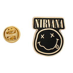 Пін (значок) фігурний Nirvana (smile) жовтий