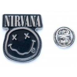 Пін (значок) фігурний Nirvana (smile (чорно-білий)) Пін (значок) фігурний Nirvana (smile (чорно-білий))