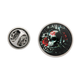 Пин (значок) Guns n’Roses (череп с розами)