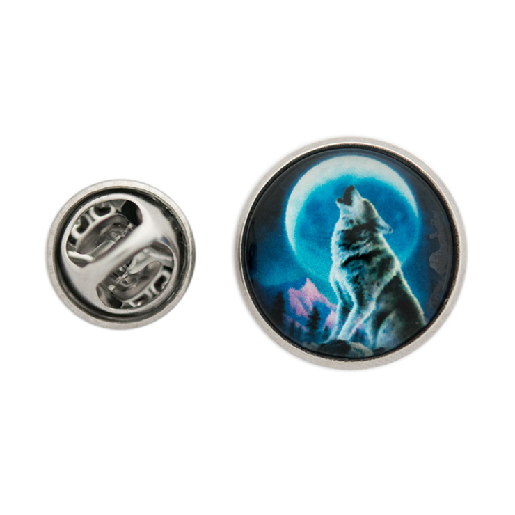 Пін (значок) Вовк виє на місяць Пін (значок) Вовк виє на місяць