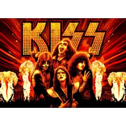 Плакат Kiss (red)