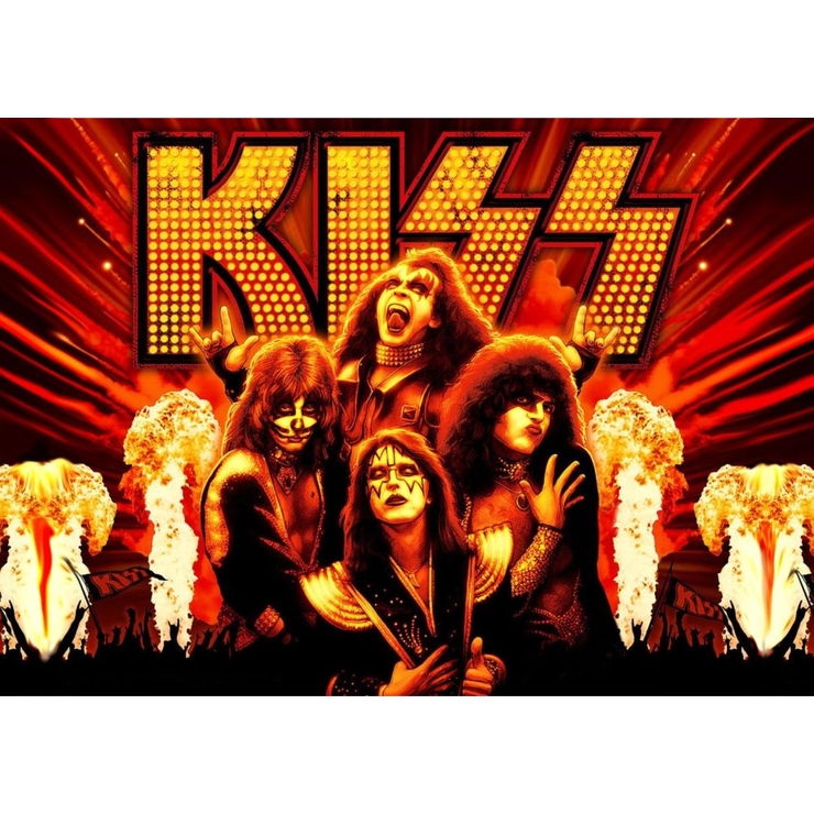 Плакат Kiss (red)