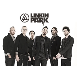 Плакат Linkin Park (фото группы на белом фоне)