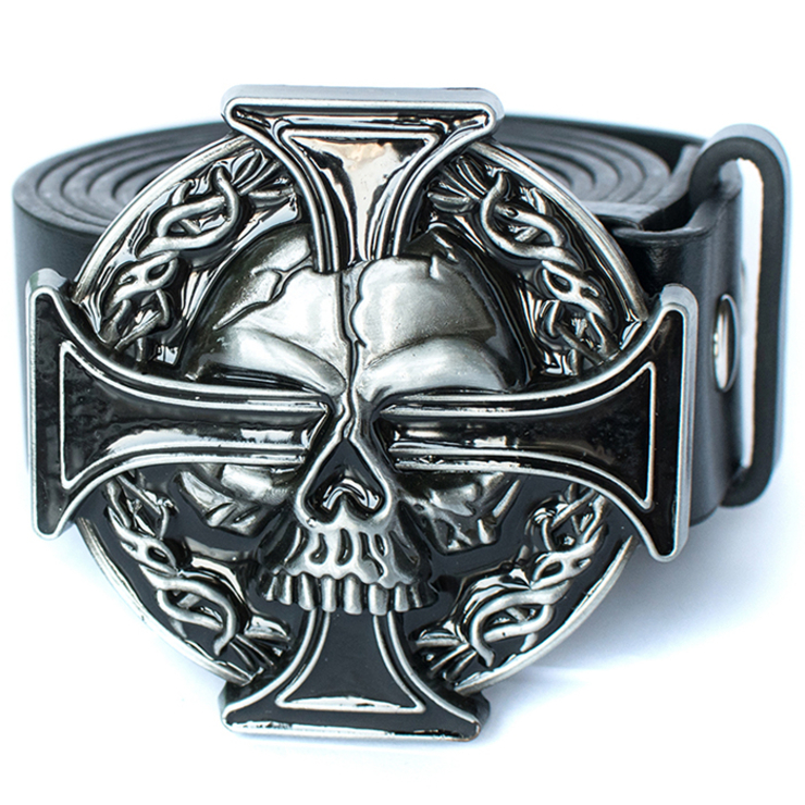 Пряжка Кельтський хрест з черепом Пряжка Кельтський хрест з черепом