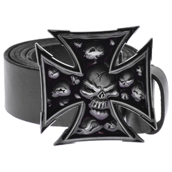 Пряжка Хрест мальтийский (черепа)